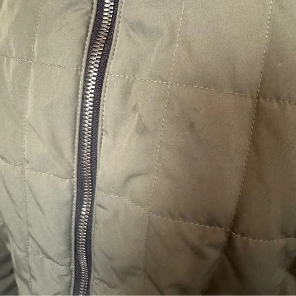 Aether Alta Quilted Jacket Discovery Olive Green Women’s Medium 3 Zip Coat - Picture 6 of 13